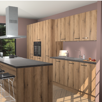 Goud Eiken keuken Straatsburg 49755