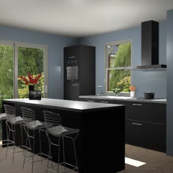 Zwarte keuken Toulouse 49263