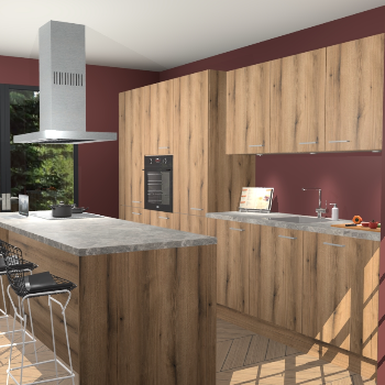 Goud Eiken keuken Straatsburg 49741