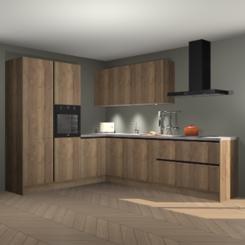 Chocolade eiken greeploze keuken Parla 84728