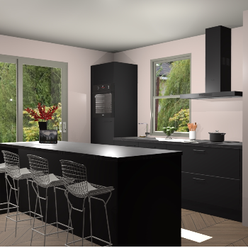 Zwarte keuken Toulouse 49107