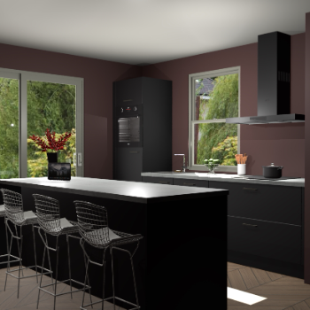 Zwarte keuken Toulouse 49261