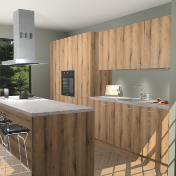 Goud Eiken keuken Straatsburg 49737