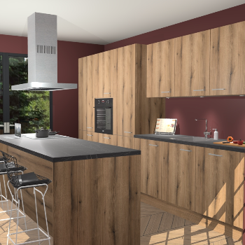 Goud Eiken keuken Straatsburg 49743