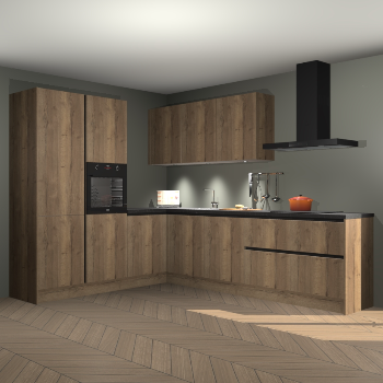 Chocolade eiken greeploze keuken Parla 84735