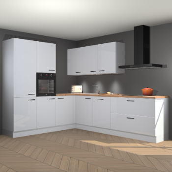 Sneeuwwitte hoogglans keuken Parla 88058