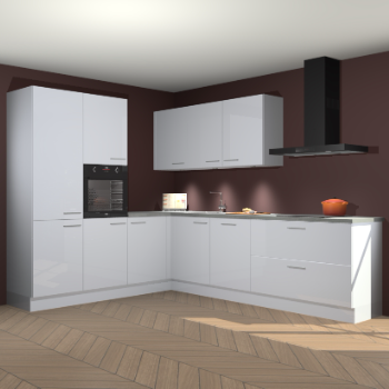 Sneeuwwitte hoogglans keuken Parla 90735