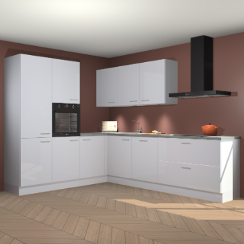 Sneeuwwitte hoogglans keuken Parla 90736