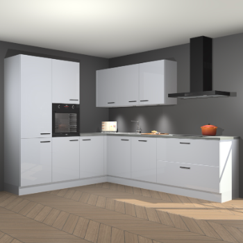Sneeuwwitte hoogglans keuken Parla 90738