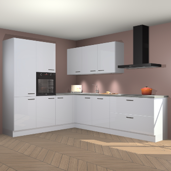 Sneeuwwitte hoogglans keuken Parla 90739