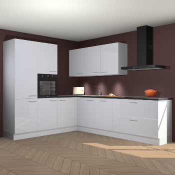 Sneeuwwitte hoogglans keuken Parla 90743