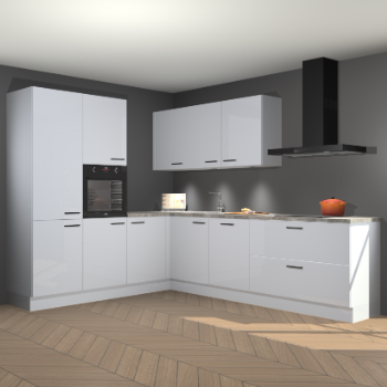 Sneeuwwitte hoogglans keuken Parla 90753