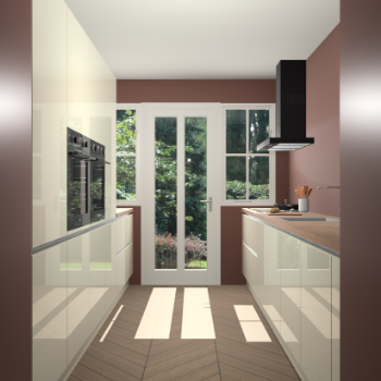 Magnolia hoogglans greeploze keuken Olympia 88517