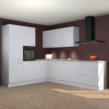 Sneeuwwitte hoogglans keuken Parla 90760