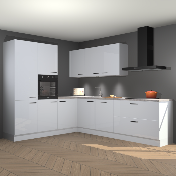 Sneeuwwitte hoogglans keuken Parla 90763