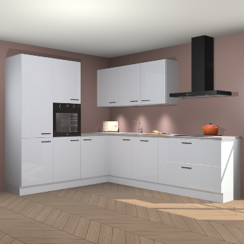 Sneeuwwitte hoogglans keuken Parla 90764