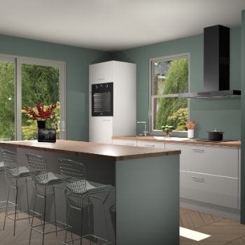 Zijdegrijze keuken Toulouse 49474