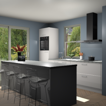 Zijdegrijze keuken Toulouse 49505