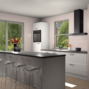 Zijdgrijze keuken Toulouse 49522