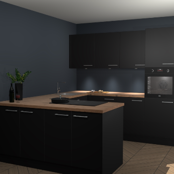 Zwarte keuken Rosario 69811