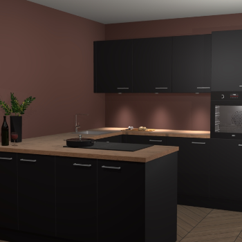 Zwarte keuken Rosario 69812