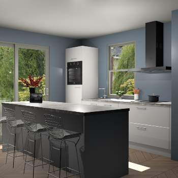 Zijdegrijze keuken Toulouse 49535