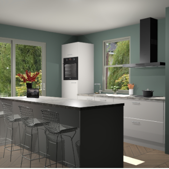 Zijdegrijze keuken Toulouse 49536