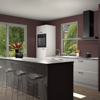 Zijdegrijze keuken Toulouse 49539