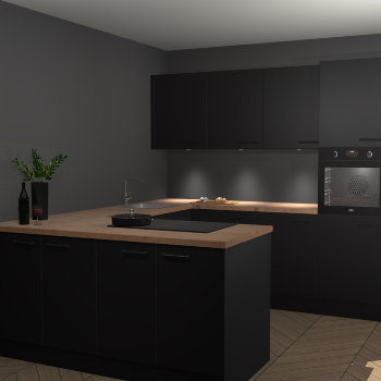 Zwarte keuken Rosario 69814