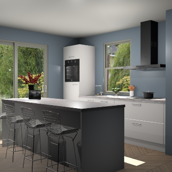 Zijdegrijze keuken Toulouse 49543