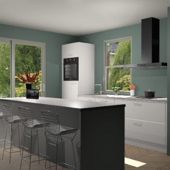 Zijdegrijze keuken Toulouse 49544