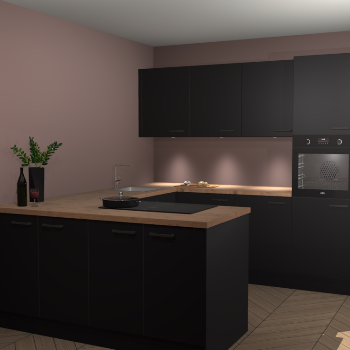 Zwarte keuken Rosario 69815