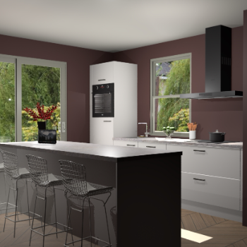 Zijdegrijze keuken Toulouse 49547