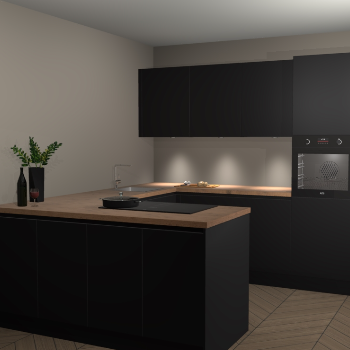 Zwarte greeploze keuken Rosario 69816