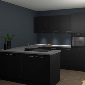 Zwarte keuken Rosario 69831