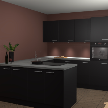 Zwarte keuken Rosario 69832