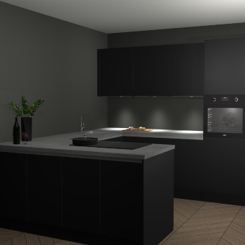 Zwarte greeploze keuken Rosario 69833