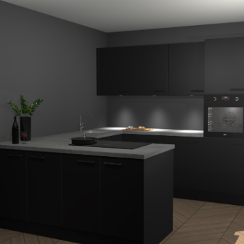 Zwarte keuken Rosario 69834