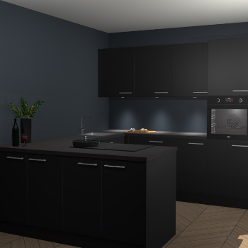 Zwarte keuken Rosario 70147