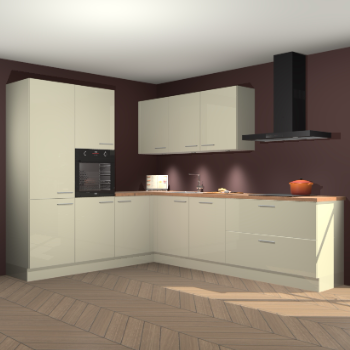 Magnolia hoogglans keuken Parla 90821