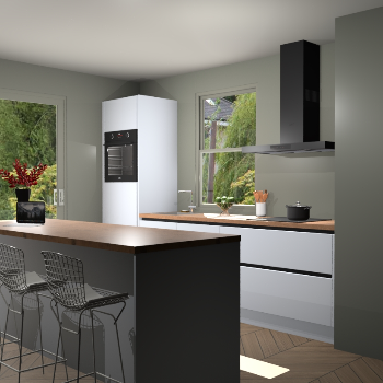 Sneeuwwitte greeploze keuken Toulouse 49673