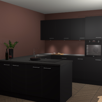 Zwarte keuken Rosario 70148