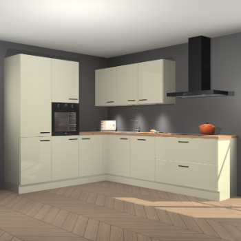 Magnolia hoogglans keuken Parla 90824