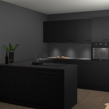 Zwarte keuken Rosario 70150