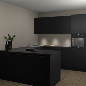 Zwarte greeploze keuken Rosario 70152