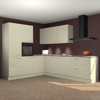 Magnolia hoogglans keuken Parla 90828