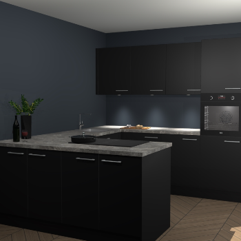 Zwarte keuken Rosario 70189