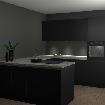 Zwarte greeploze keuken Rosario 70191