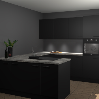 Zwarte keuken Rosario 70192