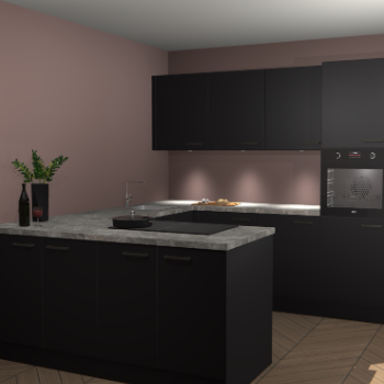 Zwarte keuken Rosario 70193